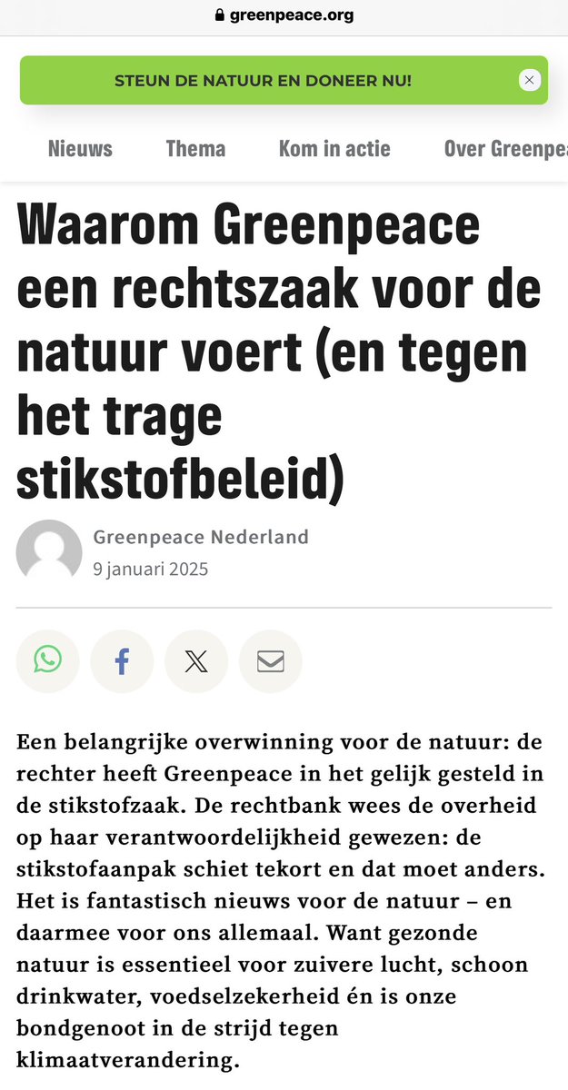 Wist Greenpeace al op 9 januari wat de rechtbank Den Haag vandaag heeft uitgesproken?

Het zal toch niet waar zijn.