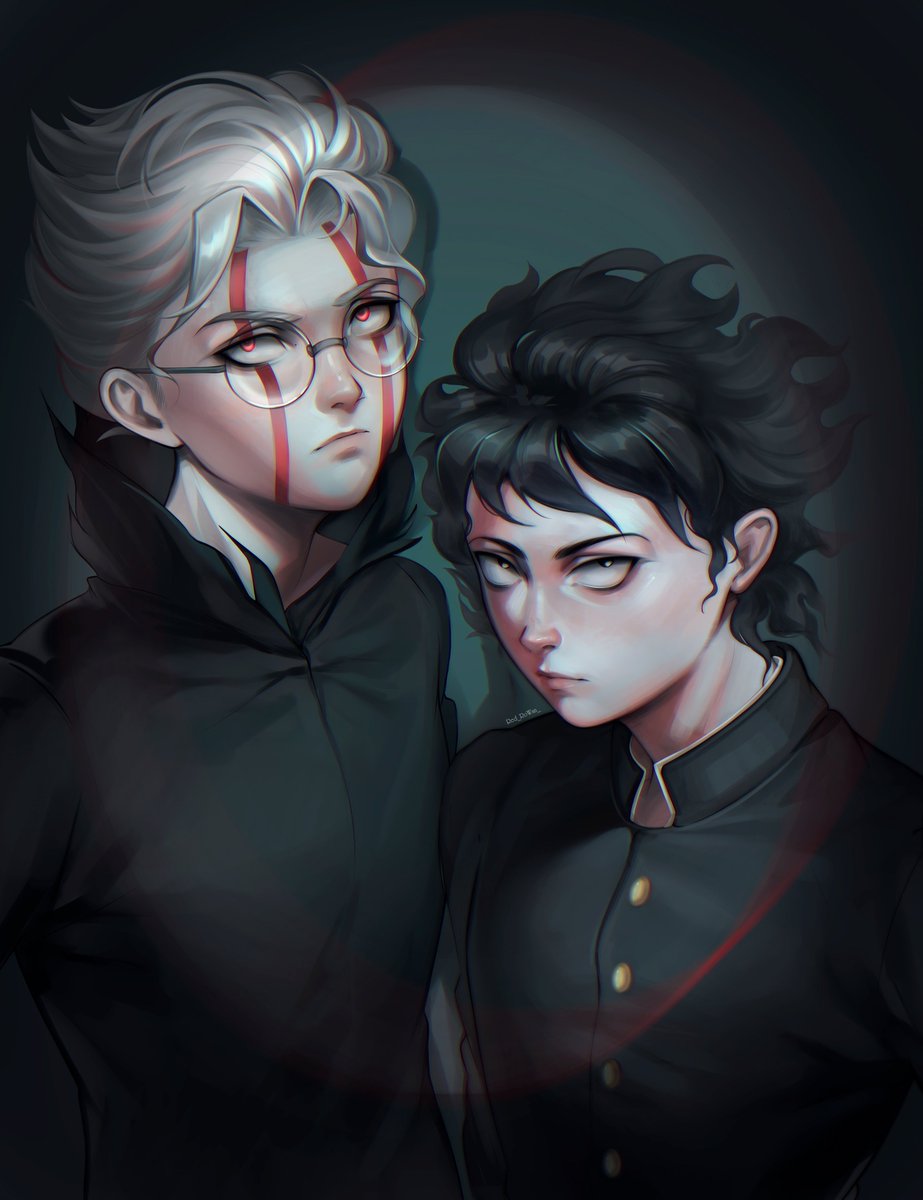 2012 or 2021 💀 

#crossover #モブサイコ100 #mp100 #mobpsycho100 #dandadan #okarun #ダンダダン #fanart #art
