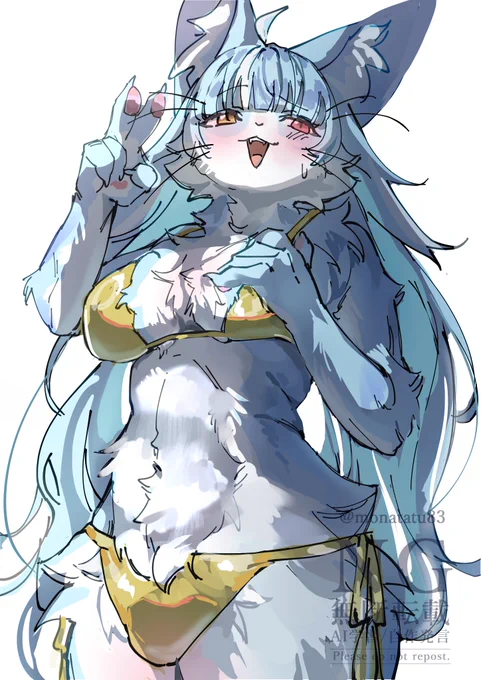 「なんで冬に水着……?」 