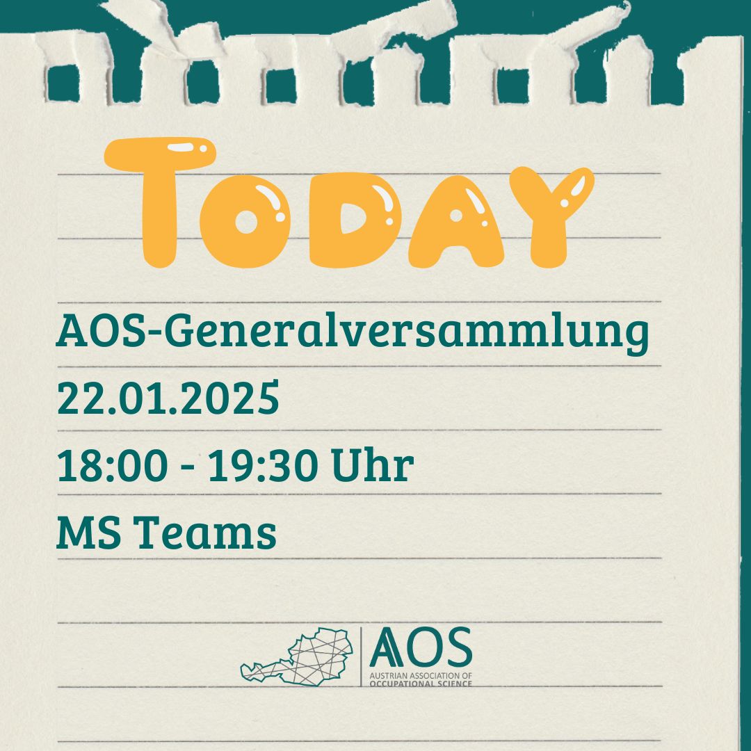 Heute von 18:00 bis 19:30 findet unsere Generalversammlung über MS Teams statt. Nimm als AOS-Mitglied über den Link, den du bereits per E-Mail erhalten hast, unbedingt teil! 👏 
 
Wir von AOS freuen uns auf die gemeinsame Veranstaltung 🧑‍💻