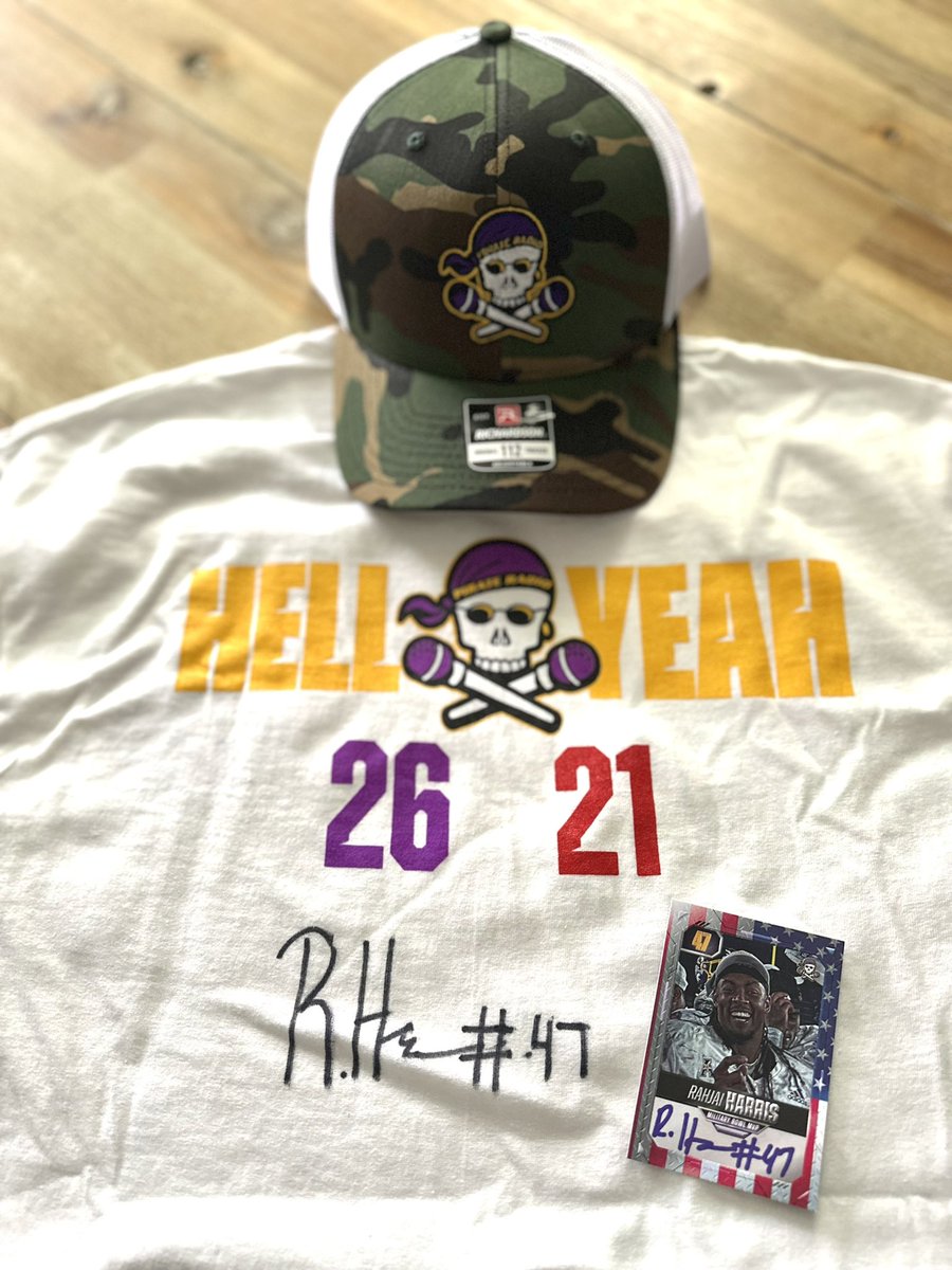 Pirate Radio ☠️ (@pr927fm) on Twitter photo 🚨GIVEAWAY ALERT🚨
RT & FOLLOW <a href="/PR927FM/">Pirate Radio ☠️</a> for a chance to win this autographed shirt & football card from Mr 1% & #MilitaryBowl MVP Rahjai Harris
#Stations4Winners🏴☠️ 🚨GIVEAWAY ALERT🚨
RT & FOLLOW <a href="/PR927FM/">Pirate Radio ☠️</a> for a chance to win this autographed shirt & football card from Mr 1% & #MilitaryBowl MVP Rahjai Harris
#Stations4Winners🏴☠️