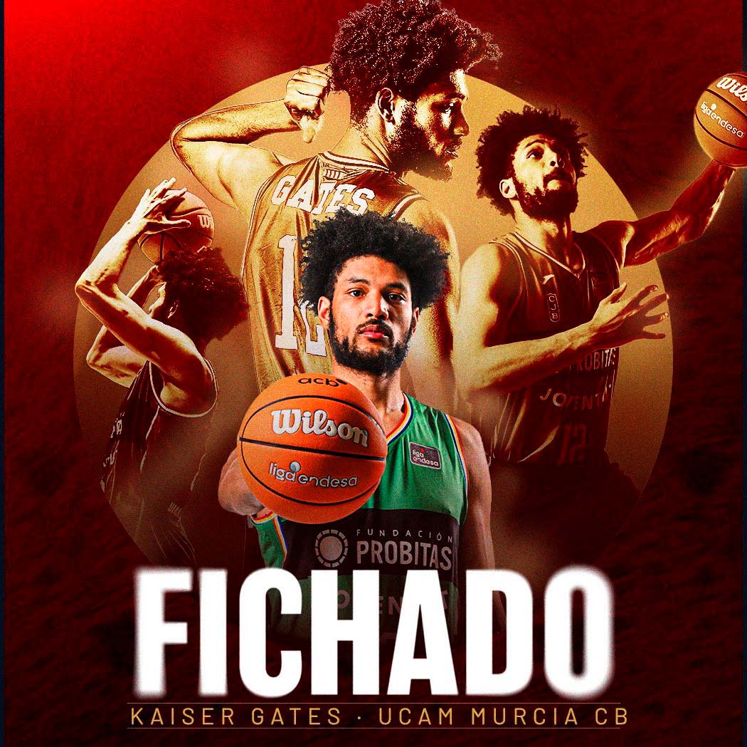 🤝 Kaiser Gates, nuevo fichaje del <a href="/UCAMMurcia/">UCAM Murcia</a>.

Su promedio de puntos #SuperManagerACB esta temporada es de 1⃣5⃣,3⃣.

Algo me dice que hará buen papel en su nuevo equipo y en el SM 😏.

#MercadoACB