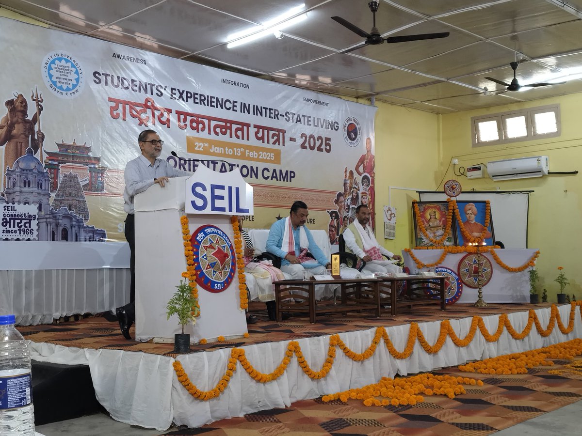 KDaula's tweet photo. Reconnecting with SEIL (Students' Experience in Inter-state Living), a unique project run by ABVP since 1966. 
A total of 237 students from NE states including 8 students from Dima Hasao will be visiting different parts of the country in 8 batches  and staying in Host Families. https://t.co/TG8aSf3J3k