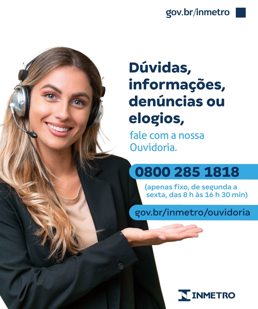 Tem algo a dizer sobre os serviços do Inmetro? 🗣️
A Ouvidoria é o canal certo para você! #Inmetro #Ouvidoria