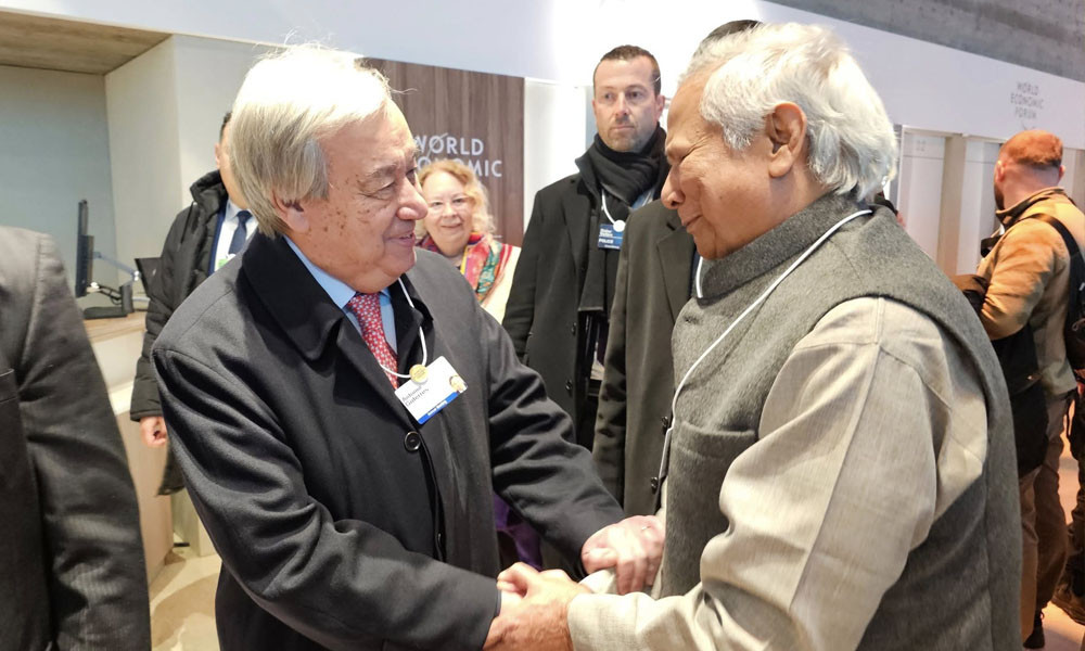 জাতিসংঘের মহাসচিবের সঙ্গে প্রধান উপদেষ্টার সাক্ষাৎ