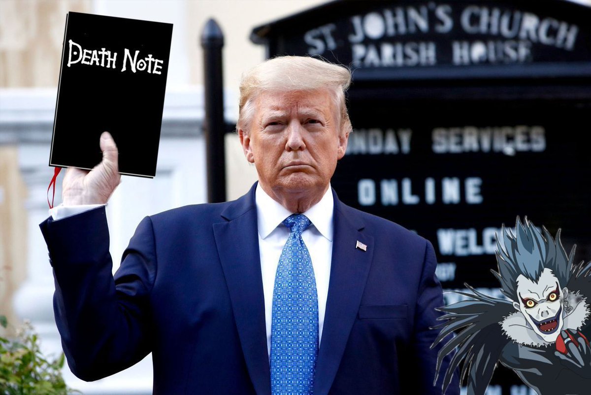 MrDefiDegen's tweet photo. @TrumpRealDaily Yes. And Tell him to call Death Note aswell.
And ask him if @elonmusk is Kira??
https://t.co/wYGmQAHkg4 https://t.co/HR5WA9edxF