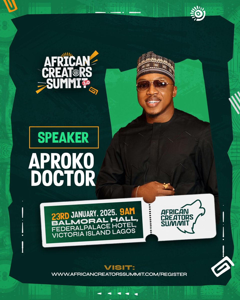 heisizumichaels's tweet photo. This #AfricanCreatorsSummit2025 has a line up of some of your favourites as the speakers &amp; that's even the more reason you should be there.

Yes, it's the main reason you should visit https://t.co/SHdb05FlFc to get started right away. @ACS_original https://t.co/K0d2ovf4SZ