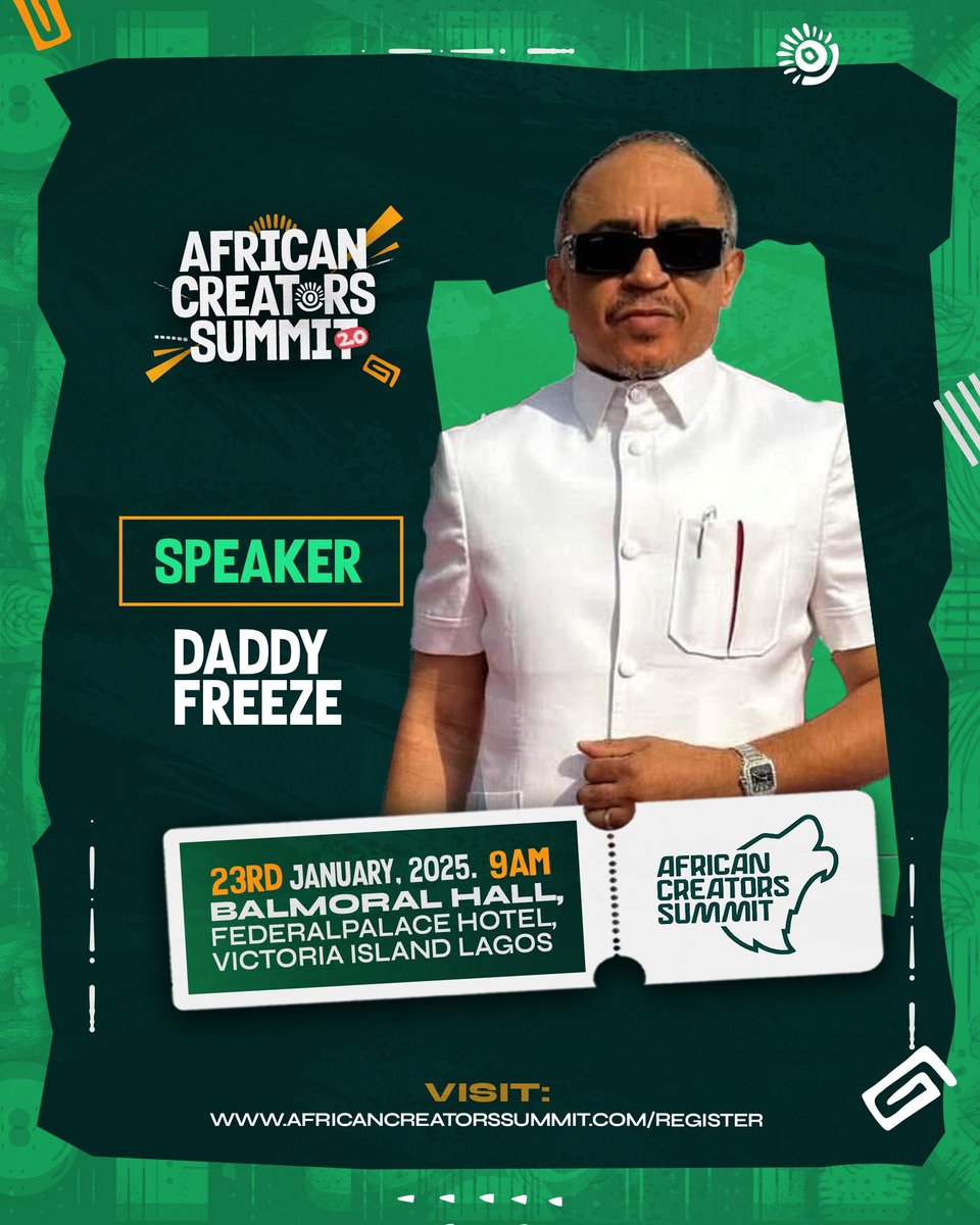 heisizumichaels's tweet photo. This #AfricanCreatorsSummit2025 has a line up of some of your favourites as the speakers &amp; that's even the more reason you should be there.

Yes, it's the main reason you should visit https://t.co/SHdb05FlFc to get started right away. @ACS_original https://t.co/K0d2ovf4SZ