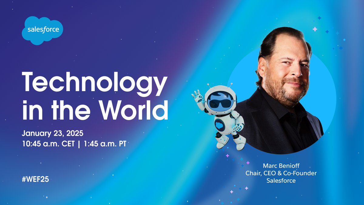 New research shows AI agents could help rebuild public trust in government—and 90% of global constituents are ready to embrace this technology.

Join <a href="/Benioff/">Marc Benioff</a> at <a href="/WEF/">World Economic Forum</a> to learn why now is the moment for agentic AI: bit.ly/42iYL5S #WEF25