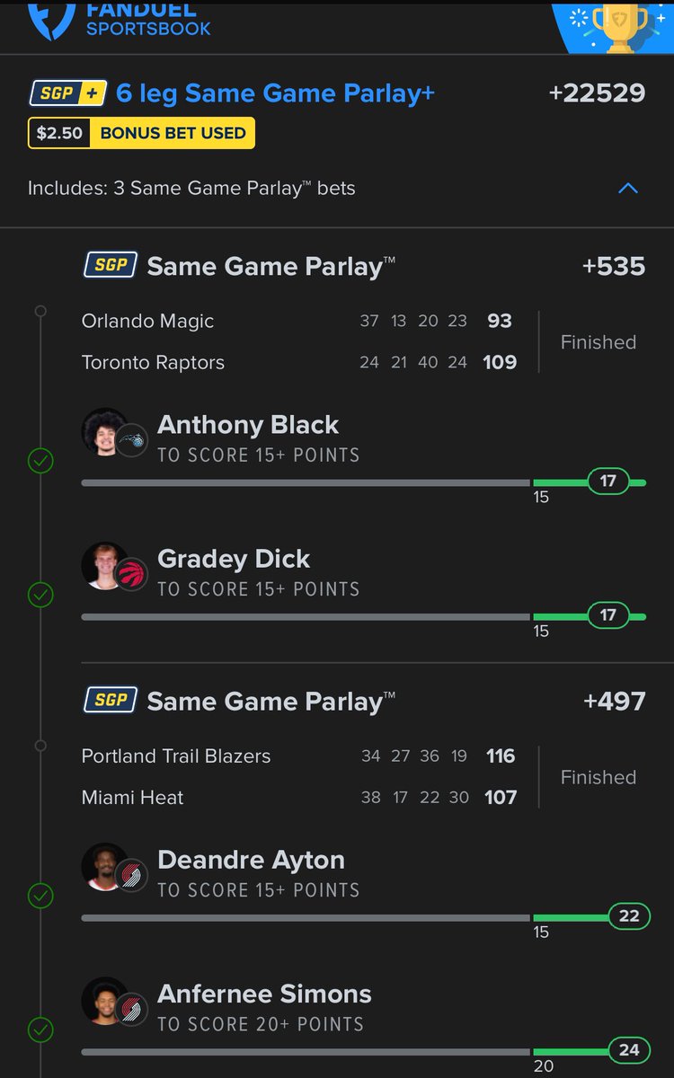 CachoCollection's tweet image. #CachoCash #Fanduel #nba #parlay