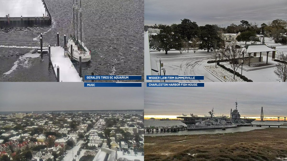 Snowy scenes around the Lowcountry!❄️