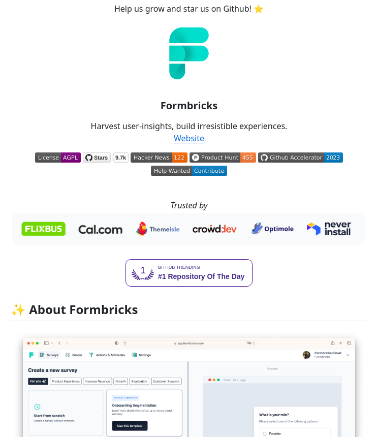 tom_doerr's tweet photo. Open-source survey platform https://t.co/U9Z1J2hf70