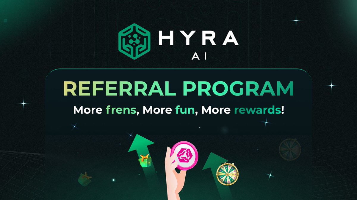 Hyra AI Referral Program: More frens, more fun, more rewards! 🤝✨

Got frens? Love rewards? Share the love with Hyra AI! 

🎁 Bring your squad = Earn BIG rewards