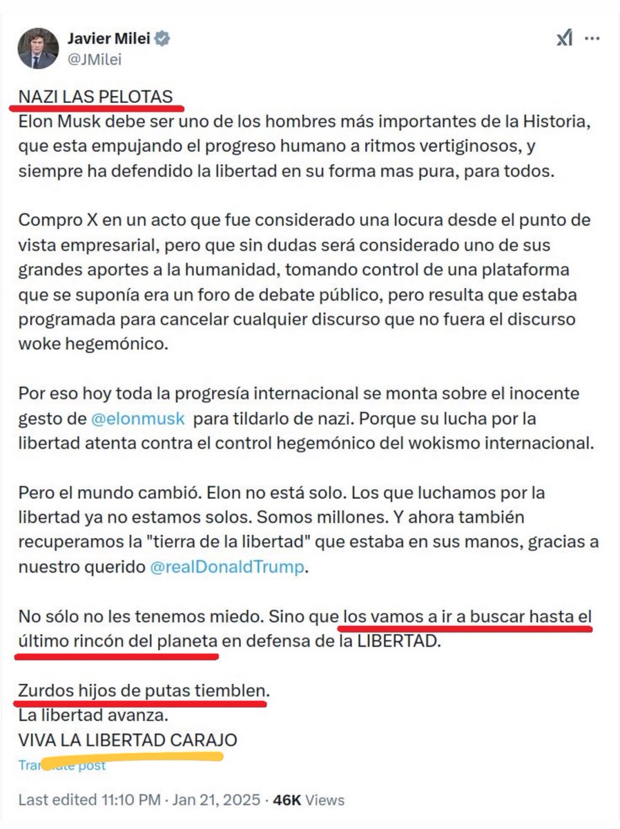arlinmedrano_'s tweet photo. Sí hablamos como nazis, actuamos como nazis, y saludamos como nazis pero no somos nazis. Pero los vamos a buscar hasta el último rincón del planeta, pero VIVA LA LIBERTAD. 

Estaría chido que mínimo tuvieran el valor de no ser hipócritas. https://t.co/kLt3PoxnmR