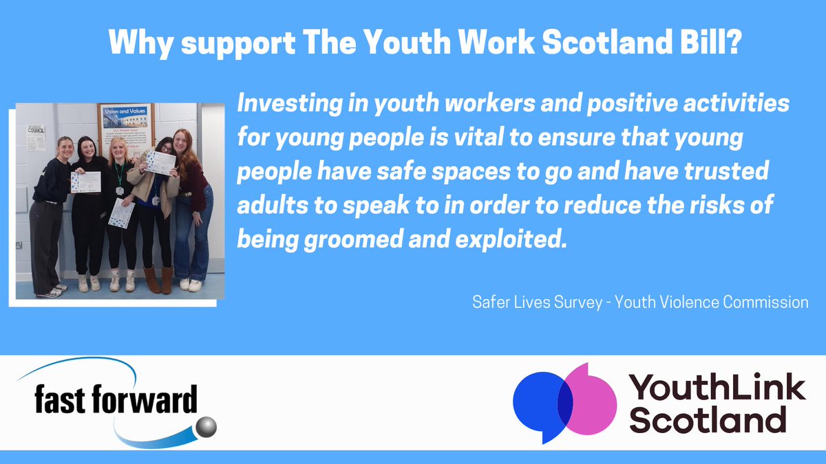 👉Secure safe spaces &amp; trusted adults for young people

Did #youthwork impact your life? Its your chance to give back. The #YouthWorkBill secures funding to ensure future generations get the same opportunities you did

Respond hereby Feb 21: bit.ly/3PtIXWi
<a href="/YouthLinkScot/">YouthLink Scotland</a>
