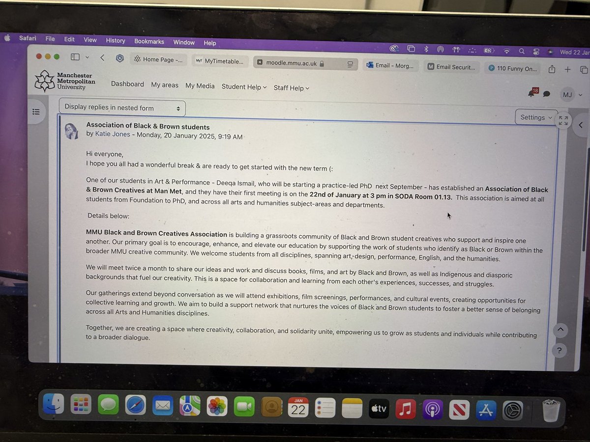 Morgan7MJ's tweet image. So if I rock up to the session am i gonna get denied access because I’m not “brown and black”?

Manchester Met Uni basically failing my education because I am white….

Why can’t everyone attend? What tf does colour have to do with it? Blatant racism!! 

#ManchesterMet #ManMet