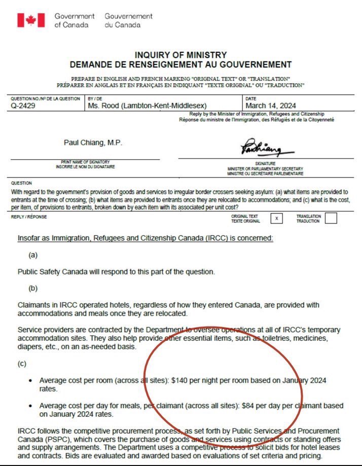 It’s -30 degrees Celsius in Toronto with wind chill and Ontario has over 80,000 people that are homeless. 

Meanwhile, illegal migrants get luxury HOTELS and 84 bucks a day for food. 

How does that may you feel taxpayers?
