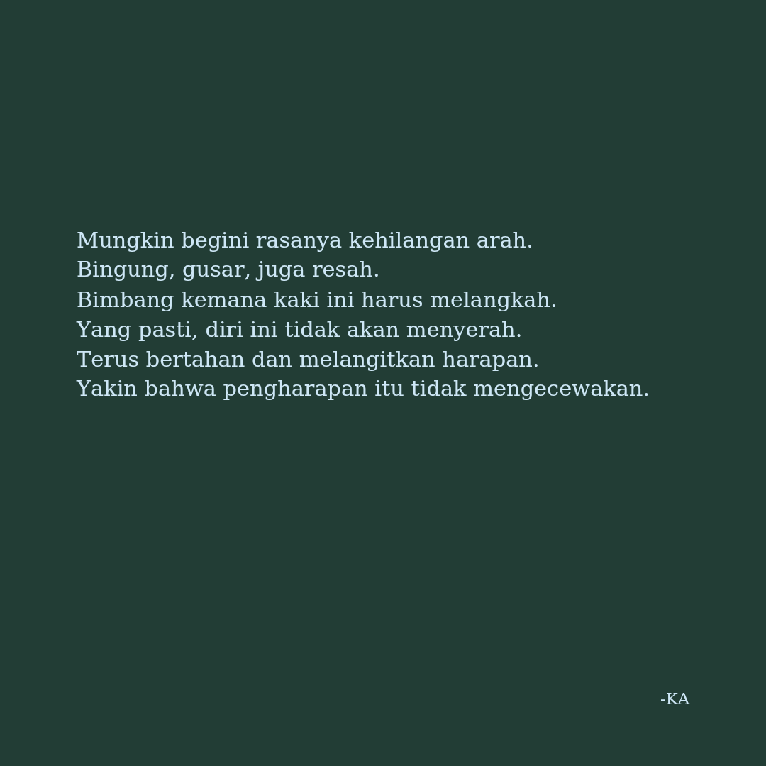 any_____think's tweet photo. Semua akan indah saat waktunya tiba😇

2025
#galau #life #quote #quotes #quotesindonesia #quoteoflife #sajak #sajakrindu #sajakcinta #literasi #literasiindonesia #ka #anythink https://t.co/7BnH6JqR1j