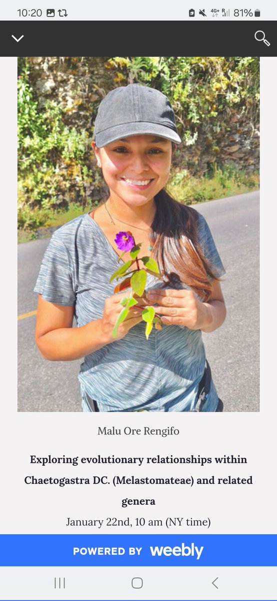 Agnes Dellinger (@the_kunsze) on Twitter photo Come and join today's #Melastomataceae virtual seminar to listen to <a href="/OreMalu/">Malu Ore Rengifo</a> talk about her work on phylogenomics of Chaetogastra! 10am NY time! Register here: nybg-org.zoom.us/meeting/regist… Come and join today's #Melastomataceae virtual seminar to listen to <a href="/OreMalu/">Malu Ore Rengifo</a> talk about her work on phylogenomics of Chaetogastra! 10am NY time! Register here: nybg-org.zoom.us/meeting/regist…