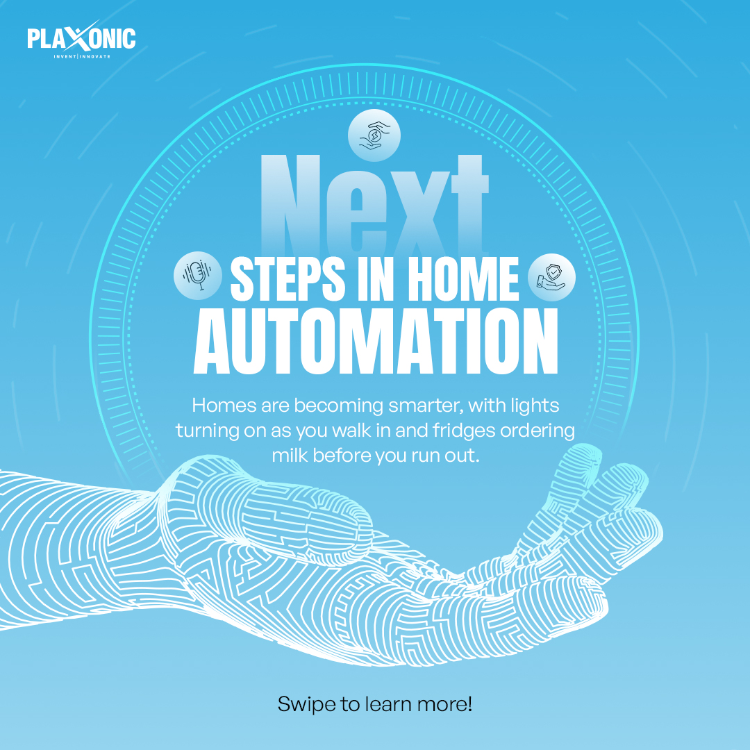 Plaxonic's tweet image. Lights that turn on as you enter,
Fridges that restock themselves,
and security that learns your routine.
Homes are getting smarter. What feature would you like in yours? Share your thoughts
#SmartHome #HomeTech #FutureLiving #Plaxonic