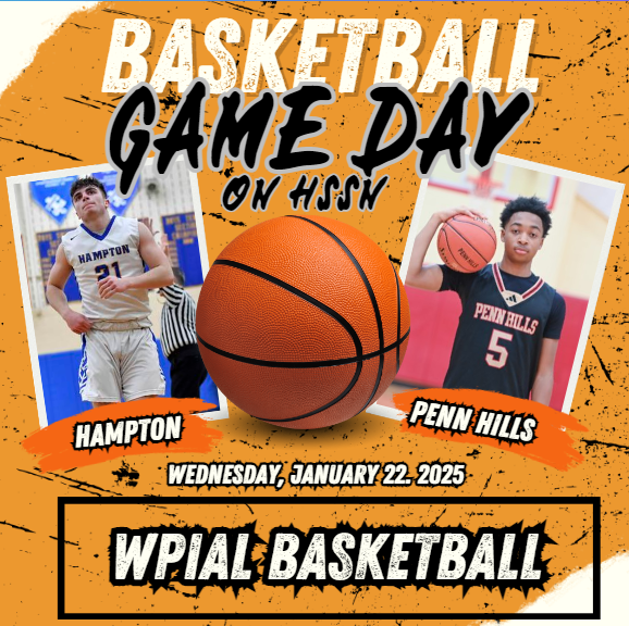 WPIAL (@_wpial7) on Twitter photo 🏀🔥It’s Gameday‼️🔥
Hampton vs Penn Hills
📺-Stream on HSSN: bit.ly/4f7Um8C
📅|Wed., Jan. 22, 2025
⏰| 7:30p.
<a href="/phbasketball/">Penn Hills Boys Basketball</a> <a href="/HamptonBball/">Hampton Varsity Basketball</a> <a href="/andrewbutler07/">Andrew Butler</a> <a href="/HTSDAthletics/">HTSD Athletics Department</a> <a href="/phcheerteam/">🏀🏈PH Cheerleaders♥️💛</a> <a href="/Coach_Giles3/">Coach Giles</a> <a href="/Moneyy13/">Cash</a> <a href="/PH_Athletics/">Penn Hills Athletics</a> <a href="/PennHillsSD/">PHSD</a> <a href="/MonMoneyy5/">Amon Hawthorne</a> 🏀🔥It’s Gameday‼️🔥
Hampton vs Penn Hills
📺-Stream on HSSN: bit.ly/4f7Um8C
📅|Wed., Jan. 22, 2025
⏰| 7:30p.
<a href="/phbasketball/">Penn Hills Boys Basketball</a> <a href="/HamptonBball/">Hampton Varsity Basketball</a> <a href="/andrewbutler07/">Andrew Butler</a> <a href="/HTSDAthletics/">HTSD Athletics Department</a> <a href="/phcheerteam/">🏀🏈PH Cheerleaders♥️💛</a> <a href="/Coach_Giles3/">Coach Giles</a> <a href="/Moneyy13/">Cash</a> <a href="/PH_Athletics/">Penn Hills Athletics</a> <a href="/PennHillsSD/">PHSD</a> <a href="/MonMoneyy5/">Amon Hawthorne</a>