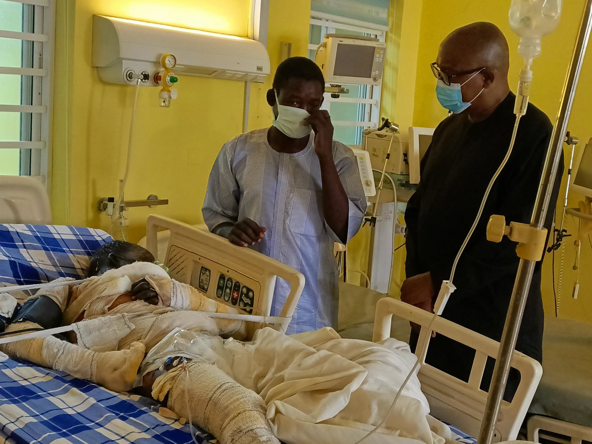 Drmopaul's tweet photo. Today, Mr. Peter Obi visited Dikko in Suleja, Niger State, where a devastating tanker explosion had claimed numerous lives and left many others injured. The air was heavy with sorrow as he walked through the site of the tragedy, reflecting on the immense loss suffered by the community.

At the mass grave, where approximately 80 victims were laid to rest, Mr. @PeterObi stood in somber silence, paying his respects to the departed souls. The grief of the moment was palpable, and he offered heartfelt condolences to the bereaved families, acknowledging the profound pain they endure.

Mr. @PeterObi also visited the hospital, where he met with survivors battling severe burns. He listened to their stories, offering words of comfort and assuring them of his unwavering commitment to their recovery.

He expressed deep gratitude to the Niger State Government and the National Emergency Management Agency (NEMA) for their intervention in the wake of the tragedy. Recognizing the broader impact on the community, Mr. @PeterObi offered to support and also pledged to the affected families of contributing to rebuilding livelihoods by empowering micro-businesses in the area.

This visit was a poignant reminder of the fragility of life and underscored Mr. @PeterObi's dedication to standing with communities in their darkest hours, offering hope and solidarity amidst overwhelming grief.

-DrMo
