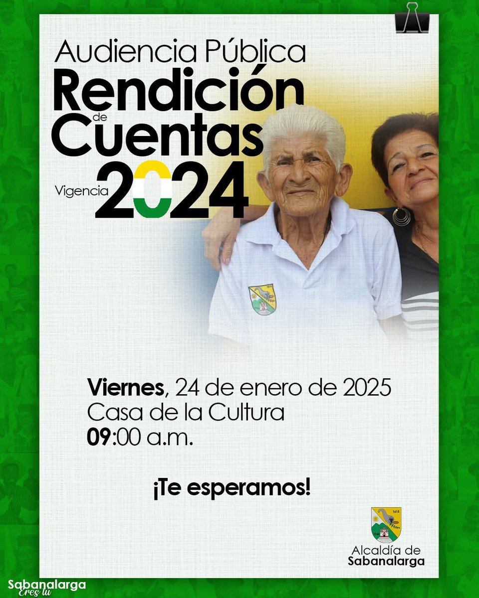 El alcalde municipal, César Alonso Cuadros George, tiene el gusto de invitar a toda la comunidad a la Audiencia Pública de Rendición de Cuentas de la Vigencia 2024.