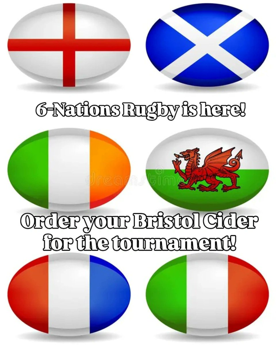 BristolCiderCo's tweet photo. It's that time again. 6-Nations fever. Let's go! @EnglandRugby @WalesRugby @Scotlandteam https://t.co/SH7zlrJc6b