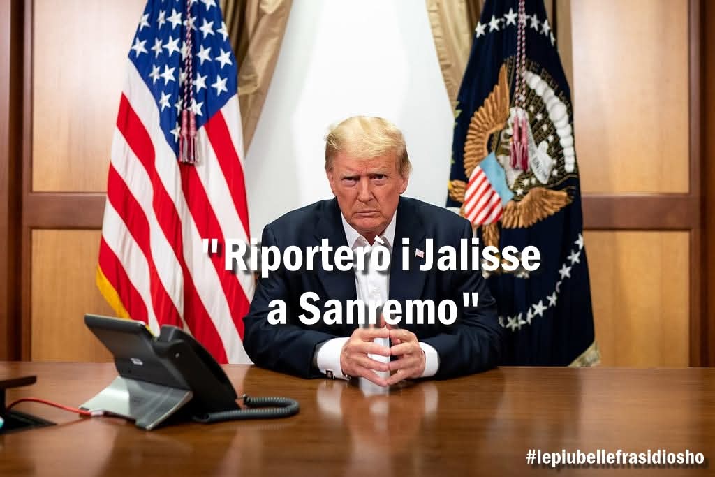 lefrasidiosho's tweet photo. Altro che Groenlandia 
#Trump #Sanremo https://t.co/L9sD5hGPMc