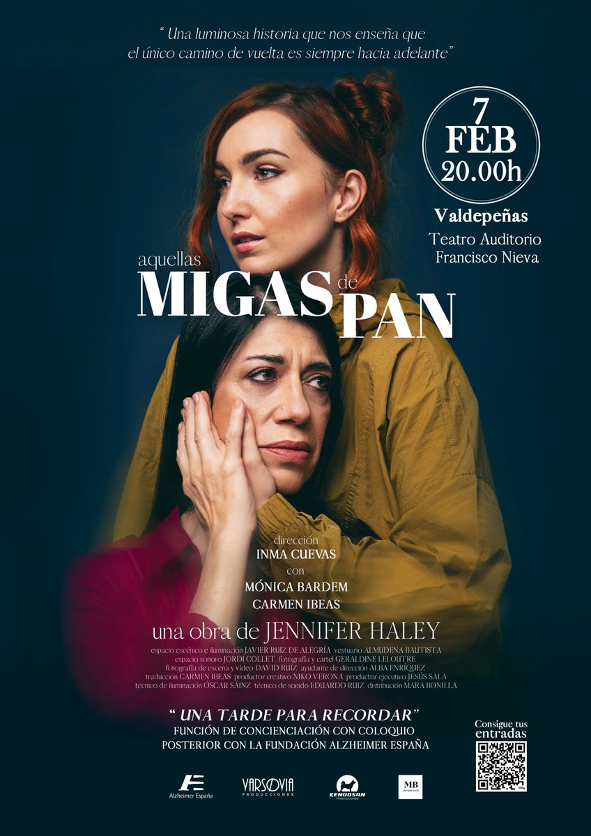 Valdepeñas acogerá el 7 de febrero 'Aquellas migas de pan', una obra para concienciar sobre el Alzheimer
elecodevaldepenas.es/texto-diario/m…