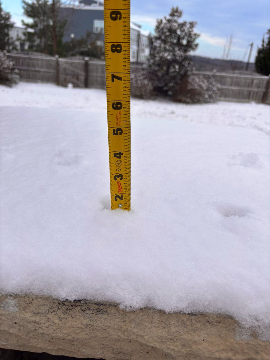 Wake forest-1.25” or so..some other flat areas 1.5.. <a href="/NWSRaleigh/">NWS Raleigh</a>