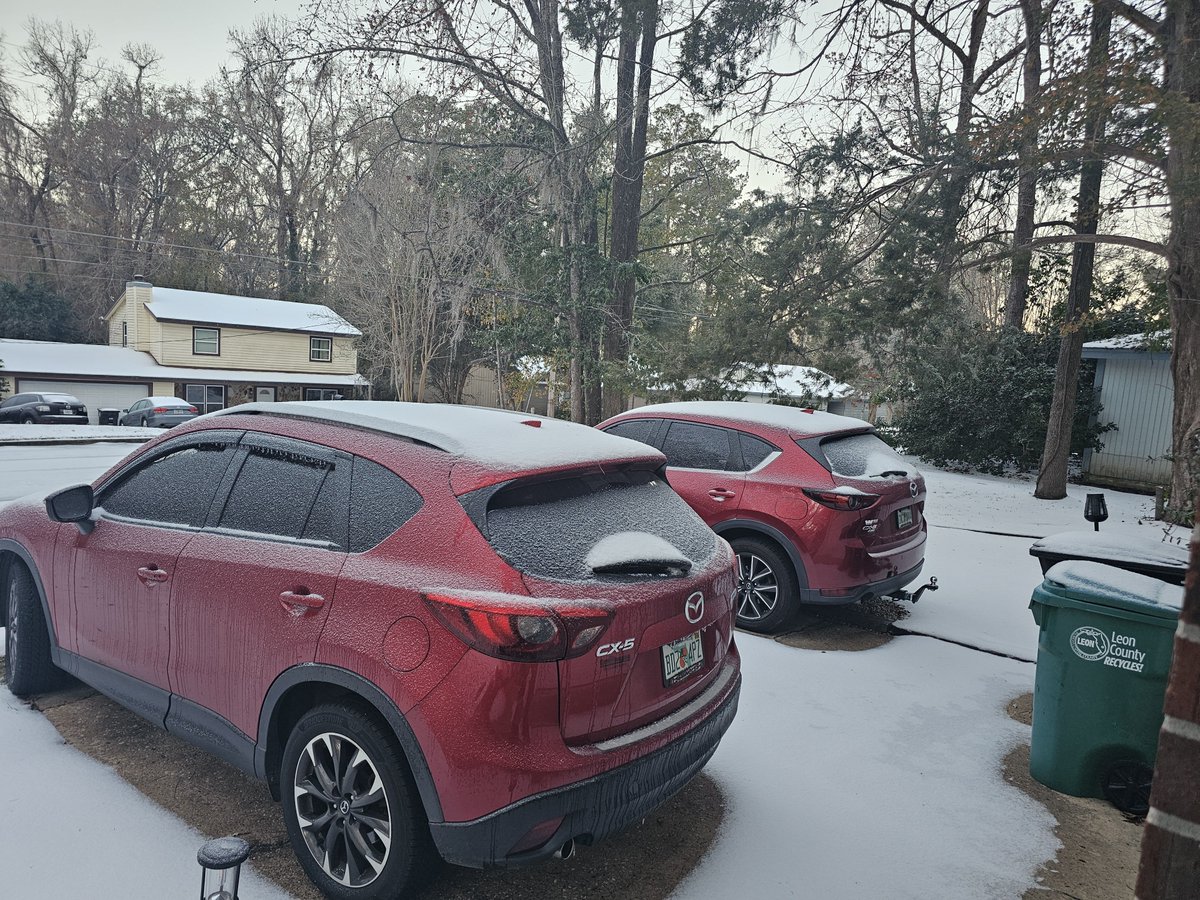 Link_Felton's tweet photo. @NWSTallahassee Only about an inch of snow/ ice for us. Still weird to see. Skate Dr, Tallahassee Fl https://t.co/zUYF7OBhrj