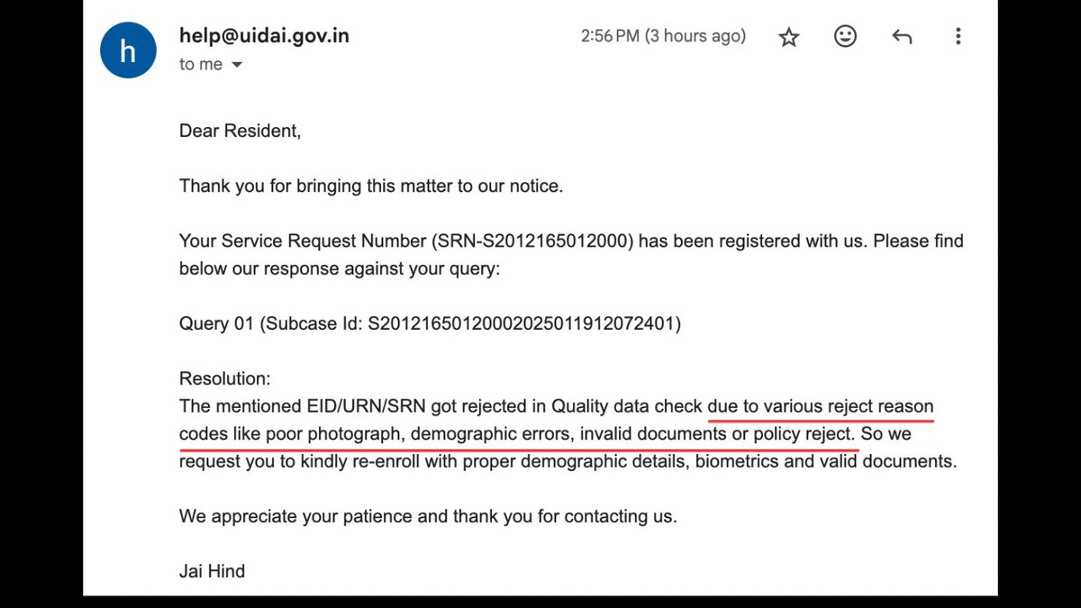 prasanthmj's tweet photo. @UIDAI @ceo_uidai 
Love how UIDAI's idea of 'customer service' is basically: Your application failed because... waves vaguely at everything... try again! Thanks for playing! Want to buy a card tho? 🤡 https://t.co/gHmkbCvfBh