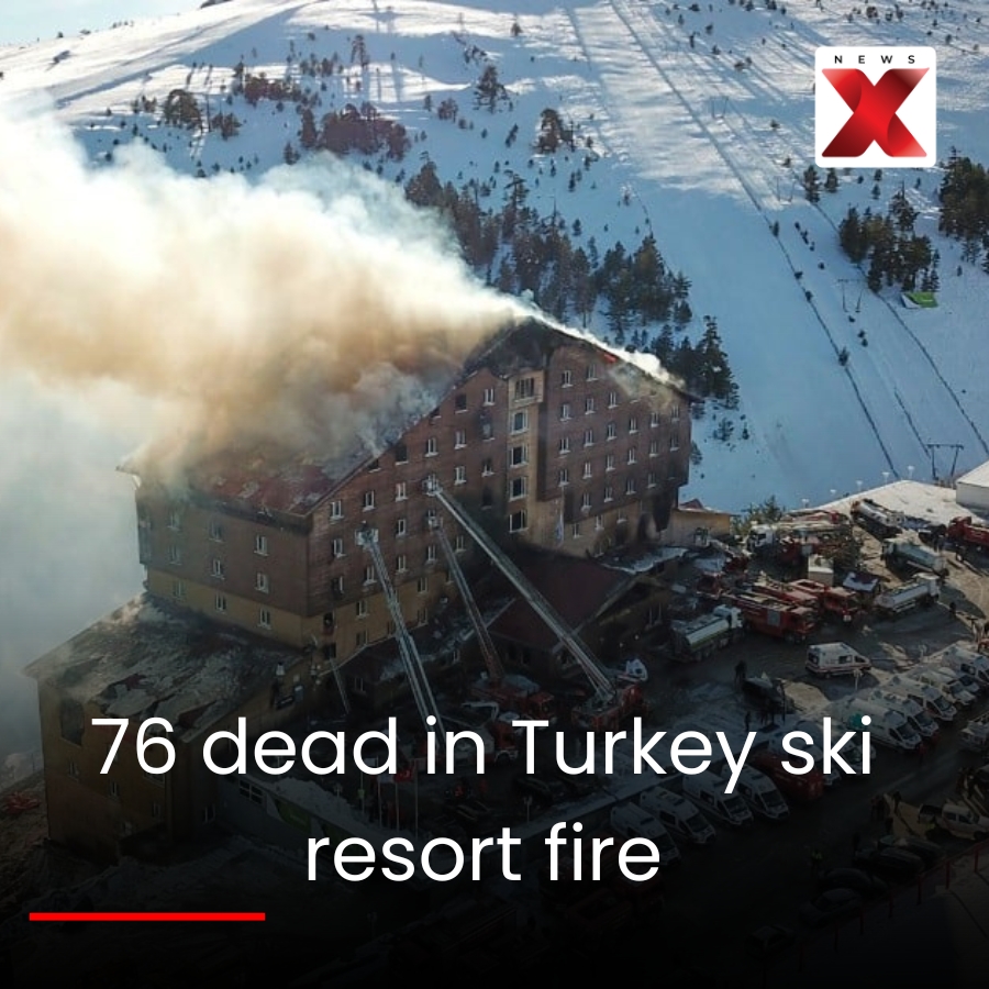 NewsX's tweet image. Turkish Interior Minister Ali Yerlikaya confirmed the death toll from a fire at a Bolu ski resort has risen to 76. #turkeyfire  #BoluSkiResort #BreakingNews