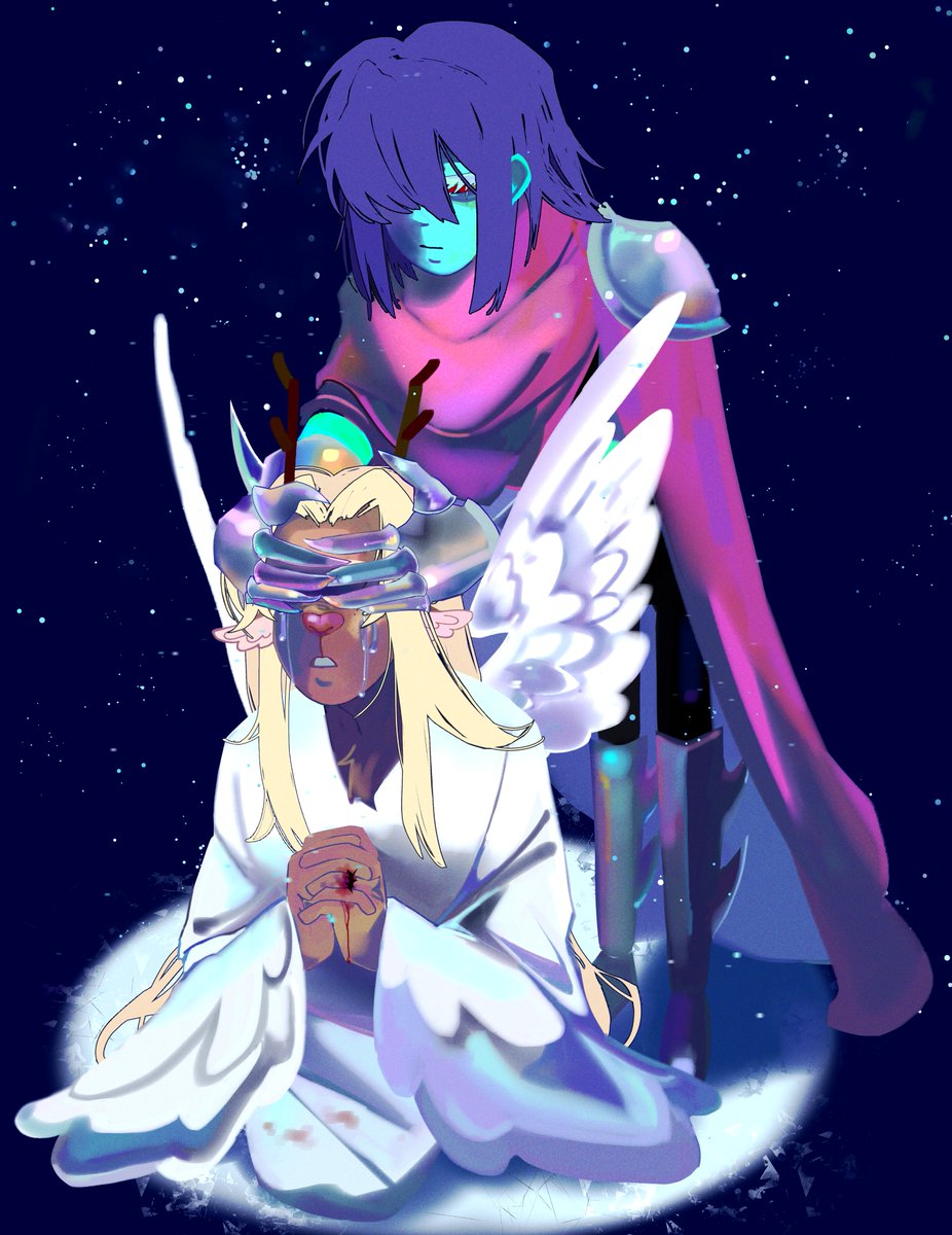 halfmoonstruck's tweet image. see no evil #deltarune