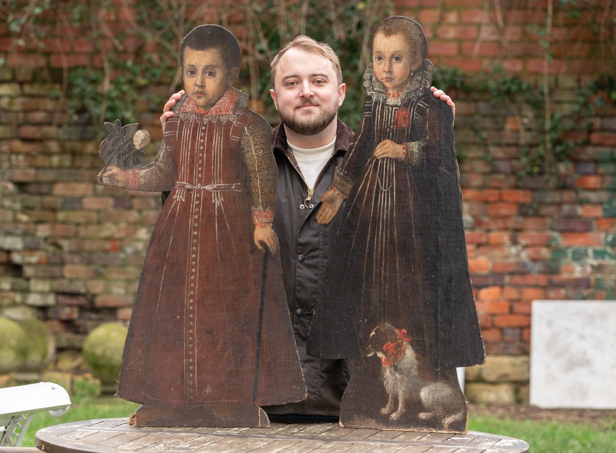 Wotton Auction Rooms (@wotton_auctions) on Twitter photo Just sold in our January sale for £4,000 (+ fees)
A fine associated pair of 17th century dummy boards or silent companions in the form of children c1615-30 - likely later mounted on boards c1700, 104cm high.
<a href="/TrinderJoseph/">Joseph Trinder</a> for scale!
#auction #cotswolds #gloucestershire Just sold in our January sale for £4,000 (+ fees)
A fine associated pair of 17th century dummy boards or silent companions in the form of children c1615-30 - likely later mounted on boards c1700, 104cm high.
<a href="/TrinderJoseph/">Joseph Trinder</a> for scale!
#auction #cotswolds #gloucestershire