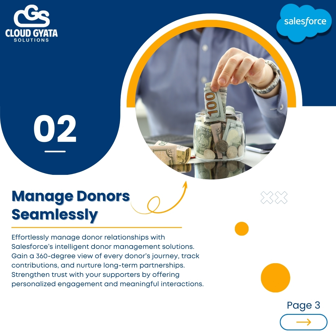 cloudgyata's tweet image. 🚀 Empowering Nonprofits with Salesforce at Cloud Gyata Solutions! 💡 We help nonprofits streamline operations, boost donor engagement, and improve program delivery for greater impact. Together, let&apos;s create real change and a brighter future! 🌍
#Nonprofits #SalesforceSolutions.