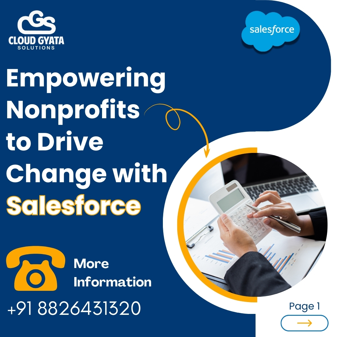 cloudgyata's tweet image. 🚀 Empowering Nonprofits with Salesforce at Cloud Gyata Solutions! 💡 We help nonprofits streamline operations, boost donor engagement, and improve program delivery for greater impact. Together, let&apos;s create real change and a brighter future! 🌍
#Nonprofits #SalesforceSolutions.