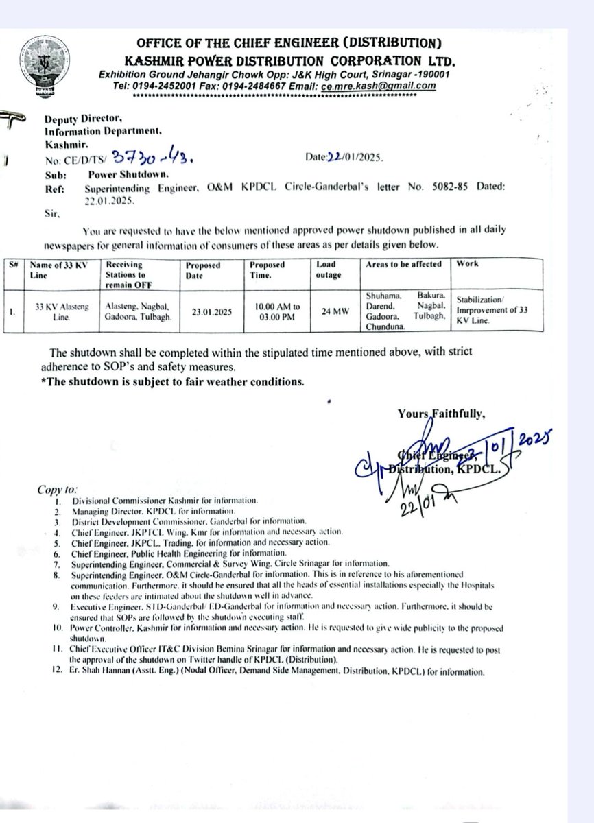 Kashmir Power Distribution Corporation Limited tweet media