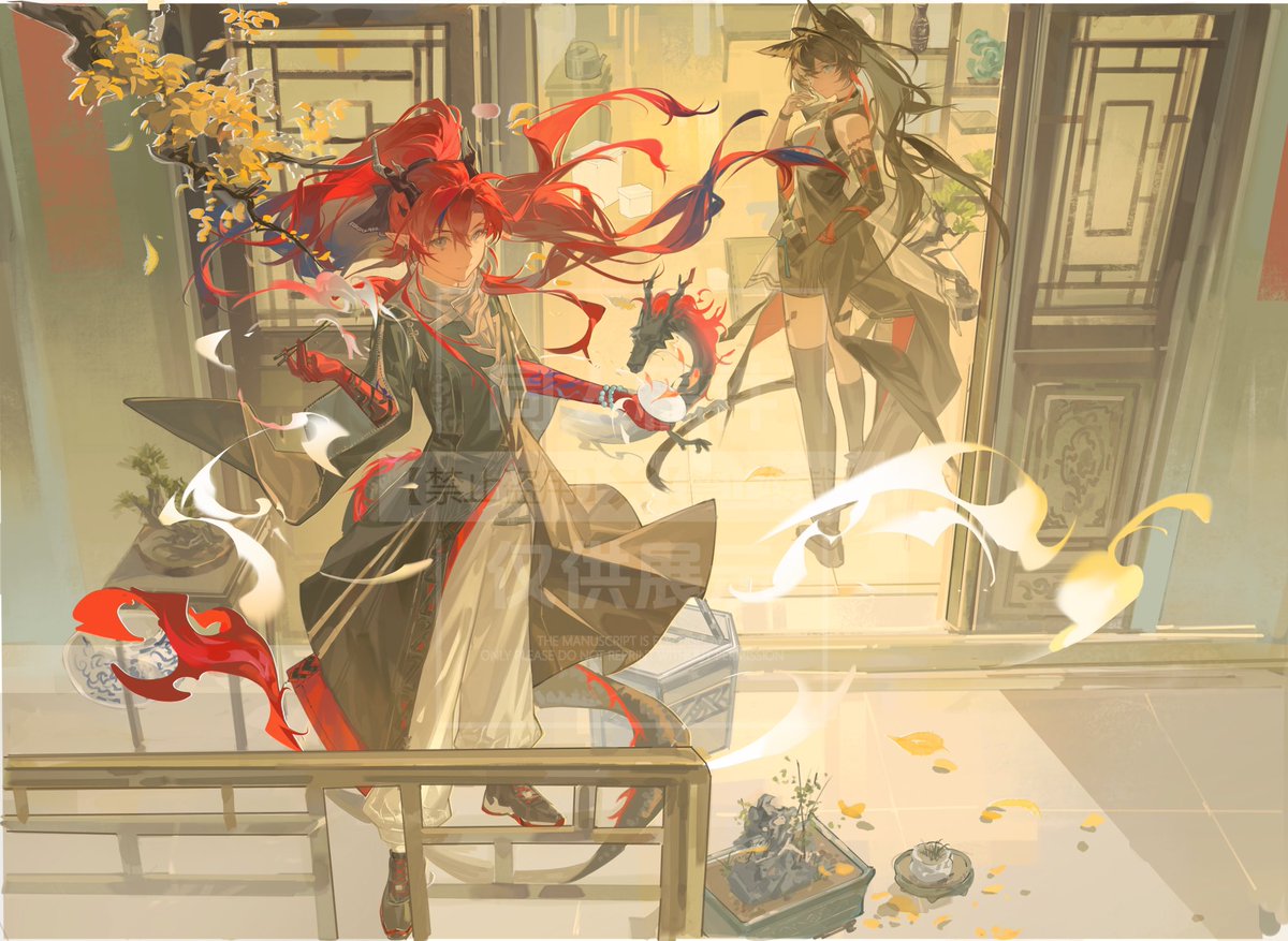 Phosphorus1104's tweet photo. 余弟和烛煌！
祝大家十连双黃全拿下！

#アークナイツ 
#Arknights 
#明日方舟 https://t.co/TViiSRMU46
