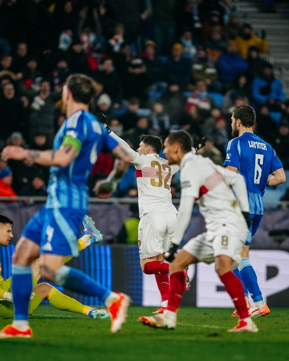VfB's tweet photo. 𝓕𝓻𝓸𝓶 𝓽𝓱𝓮 𝓼𝓱𝓸𝓽 𝓽𝓸 𝓽𝓱𝓮 𝓬𝓮𝓵𝓮𝓫𝓻𝓪𝓽𝓲𝓸𝓷 ⚽️🙌

#VfB | #StuttgartInternational | #UCL | #SLOVfB https://t.co/TBJdpko7Lo