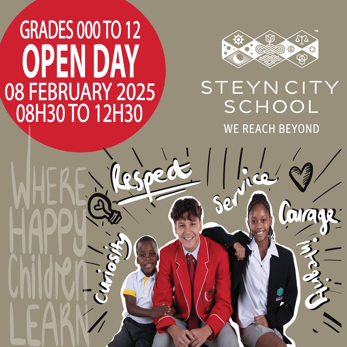 Steyn City School (@steyncityschool) on Twitter photo ๐ข๐ฃ๐๐ก ๐๐๐ฌ| ๐๐ฅ๐๐๐๐ฆ ๐ฌ๐ฌ๐ฌ ๐ง๐ข ๐ญ๐ฎ
Join us for our Steyn City School Open Day (Grades 000 to 12) on 8 February, 08H30 to 12H30!
This is a wonderful opportunity to experience the vibrant community and holistic excellence that Steyn City School offers. ๐ข๐ฃ๐๐ก ๐๐๐ฌ| ๐๐ฅ๐๐๐๐ฆ ๐ฌ๐ฌ๐ฌ ๐ง๐ข ๐ญ๐ฎ
Join us for our Steyn City School Open Day (Grades 000 to 12) on 8 February, 08H30 to 12H30!
This is a wonderful opportunity to experience the vibrant community and holistic excellence that Steyn City School offers.