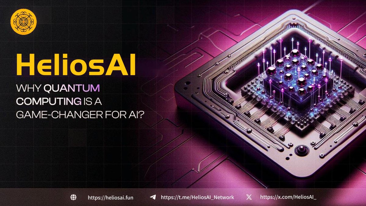 HeliosAI_'s tweet photo. 🤖 How Does Quantum Computing Revolutionize AI? 🌌

Here’s the breakdown ⬇️

Quantum computing is redefining the limits of AI by unlocking unparalleled computational power. Unlike classical bits, qubits can exist in multiple states at once, enabling quantum machines to process immense data sets far more efficiently. 🚀

This power boost transforms AI by:

🔍 Solving problems too complex for classical computers.
⏱ Accelerating AI training with faster algorithms.
📊 Optimizing intricate models and navigating high-dimensional data spaces.

With its ability to simulate quantum systems, quantum computing paves the way for breakthroughs in machine learning and data analysis.

At HeliosAI, we’re integrating quantum capabilities into our decentralized ecosystem, driving advanced AI research and supercharging model training and deployment. 🌐✨

The future of AI is quantum—and it’s closer than ever! 🌟