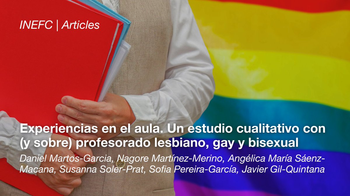 Inefc (@inefcat) on Twitter photo 🗞️ ARTICLES | "Experiencias en el aula. Un estudio cualitativo con (y sobre) profesorado lesbiano, gay y bisexual"
📚 <a href="/revista_rie/">Revista de Investigación Educativa (RIE)</a>
🖋 Daniel Martos-Garcia, <a href="/Nagore_MM/">Nagore Martinez-Merino</a>, @angie8866, <a href="/susannasp16/">Susanna Soler Prat</a>, <a href="/SofaPer67511277/">Sofía Pereira</a>, Javier Gil-Quintana
ℹ️ revistas.um.es/rie/article/vi… 🗞️ ARTICLES | "Experiencias en el aula. Un estudio cualitativo con (y sobre) profesorado lesbiano, gay y bisexual"
📚 <a href="/revista_rie/">Revista de Investigación Educativa (RIE)</a>
🖋 Daniel Martos-Garcia, <a href="/Nagore_MM/">Nagore Martinez-Merino</a>, @angie8866, <a href="/susannasp16/">Susanna Soler Prat</a>, <a href="/SofaPer67511277/">Sofía Pereira</a>, Javier Gil-Quintana
ℹ️ revistas.um.es/rie/article/vi…