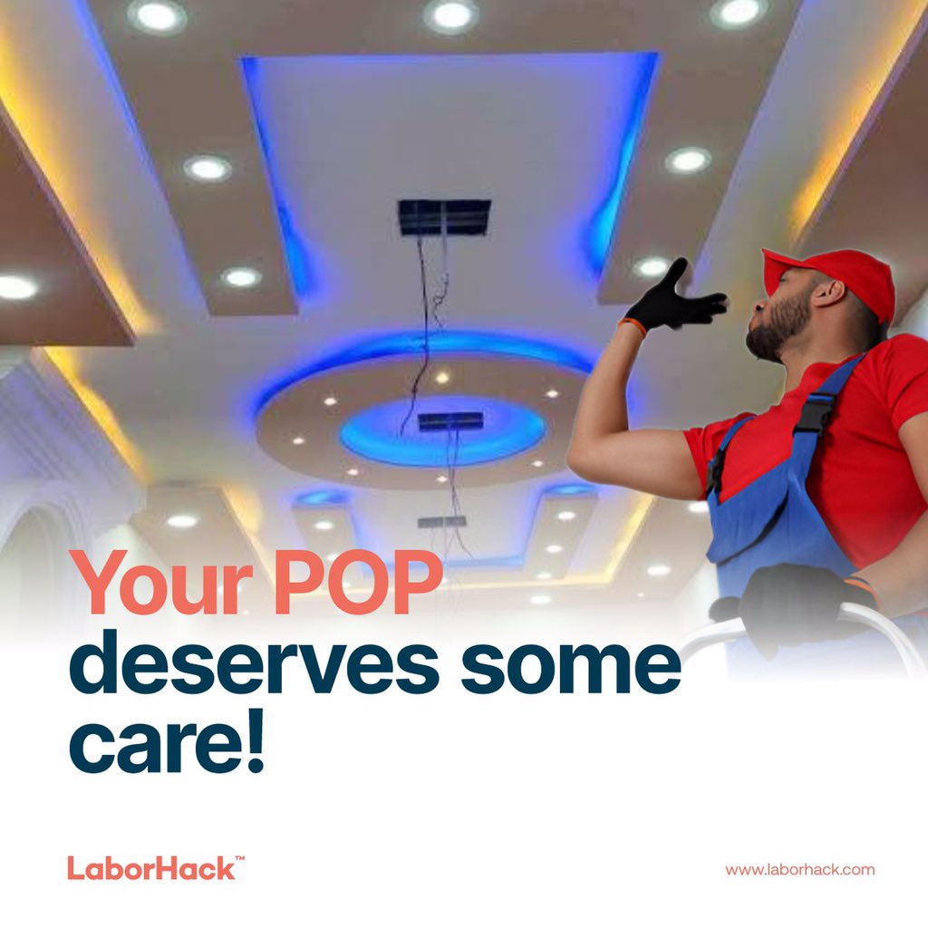 Laborhack_ng's tweet image. Cracks, sagging, or loose POP? 

We have skilled and well vetted artisans ready to fix it! 

Visit laborhack.com today and enjoy a safer, more beautiful home.

#hireapro #popinstallation #popworkersinlagos #skilledpopworkers #skilledartisans #homeinstallation