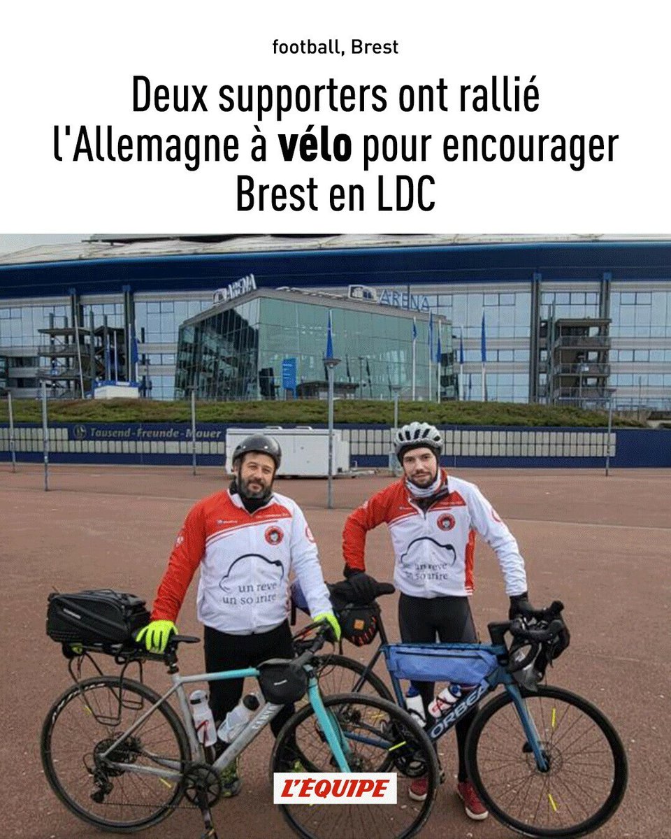 Huan et Jean ont parcouru 600 km à vélo pour venir soutenir Brest contre le Chakhtior Donetsk en Allemagne, à l'occasion de la 7e journée de la phase de ligue de la Ligue des champions, mais aussi pour récolter des fonds pour une association.

➡️ l.lequipe.fr/BNA