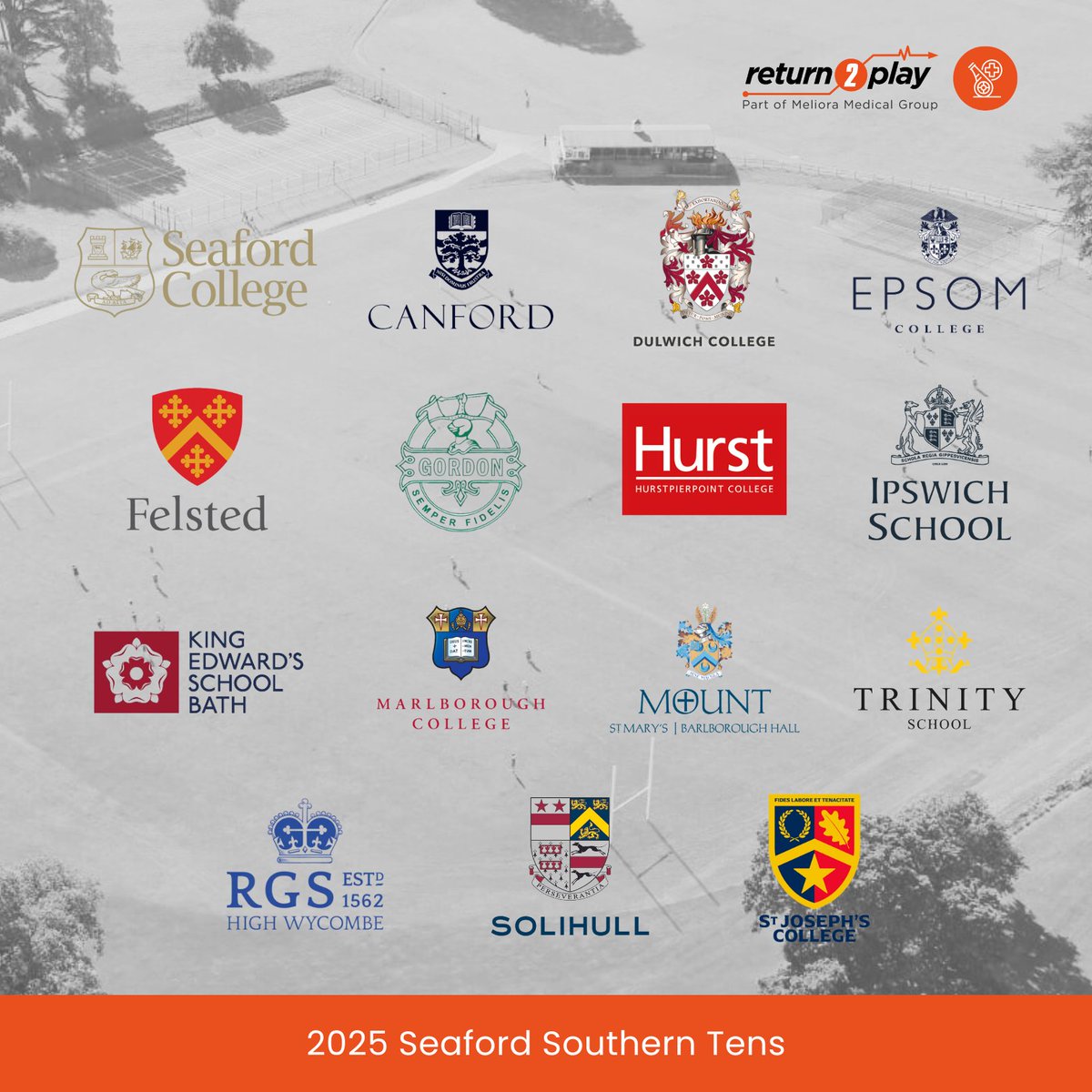 melioramedical1's tweet photo. ๐ #Return2Play is proud to be supporting @SeafordCollegeโs 2025 Seaford Southern Tens once again!
Our #MatchDayDoctor will be providing #expertcare for all #players, so they can focus on bringing their best.
We are looking forward to seeing #R2P's partner #schools in action among the competing schools:
@CanfordSchool
@DulwichCollege
@EpsomCollegeUK
@FelstedSchool
@GordonsSch
@HurstSport
@ipswichschool
@KESBath
@MarlboroughCol
@MountSpinkhill
@TrinityCroydon
@RGSHWSport
@SeafordSport
@solsch1560
@MyStJos
#SportsMedicine #SportsDoctor #SchoolSports #PlayerWelfare #SchoolRugby #MatchDayDoctors #SchoolFixtures #Seaford10s
