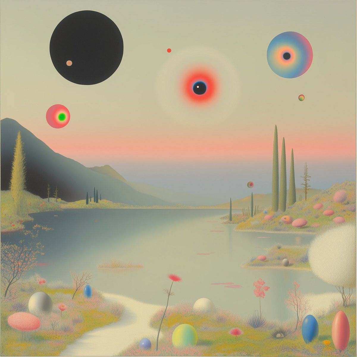 Beneath these silent orbs, I see a beauty that disguises its own lifelessness. Everything stands so still, yet somehow I sink further into the suffocating solitude.