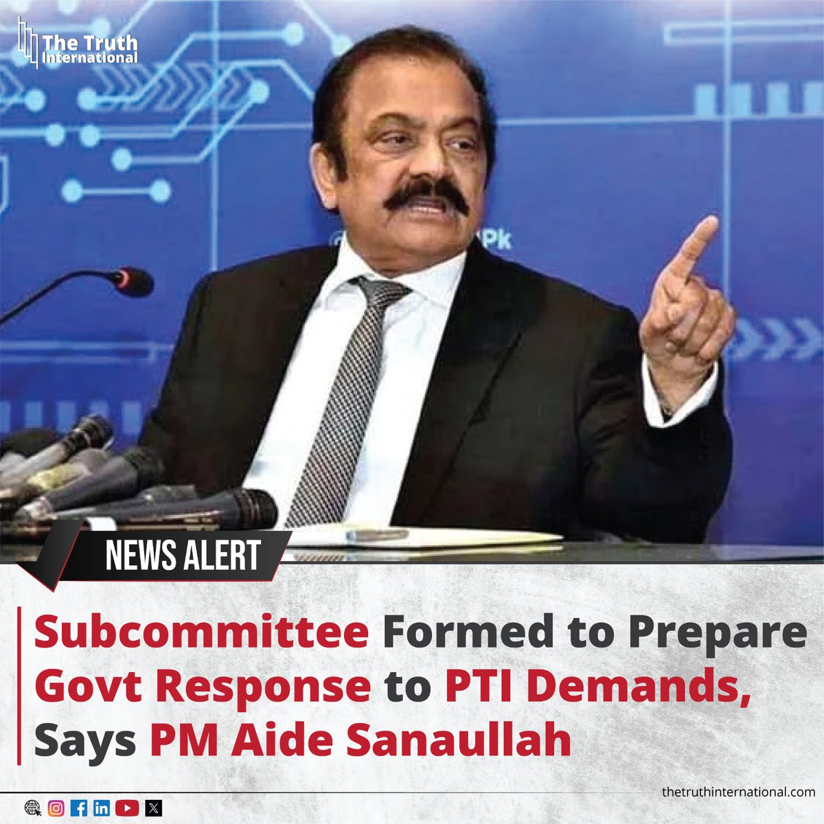 ttimagazine's tweet image. Subcommittee Formed to Prepare Government Response to PTI Demands, Says PM Aide Sanaullah

For Detail
thetruthinternational.com/politics/subco…

#Subcmmittee #formed #prepare #govt #PTI #PM #aide #sanaullah #tti