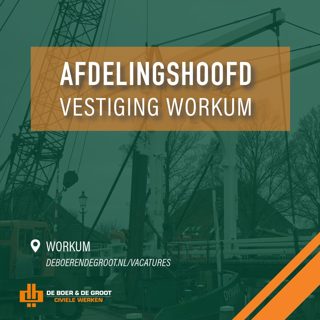 #VACATURE 👷‍♀️👷‍♂️ || Voor onze vestiging in Workum zijn we op zoek naar een afdelingshoofd! 

🟢 Meer weten over de functie? Kijk op: deboerendegroot.nl/vacatures/regi…

#werkenbijdeboerendegroot #opdegrensvanlandenwater